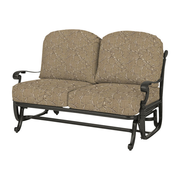 Gensun Florence Outdoor Loveseat Glider with Sunbrella Cushions Perigold